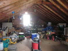 Storage above Garage Barn