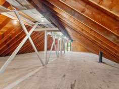 Large amount of Storage above Shop with Steel Framing