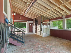 Rear Covered Storage/Sitting Area